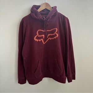 Burgundy Fox Racing hoodie